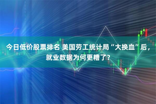 今日低价股票排名 美国劳工统计局“大换血”后，就业数据为何更糟了？