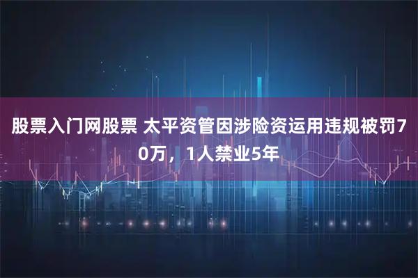股票入门网股票 太平资管因涉险资运用违规被罚70万，1人禁业5年